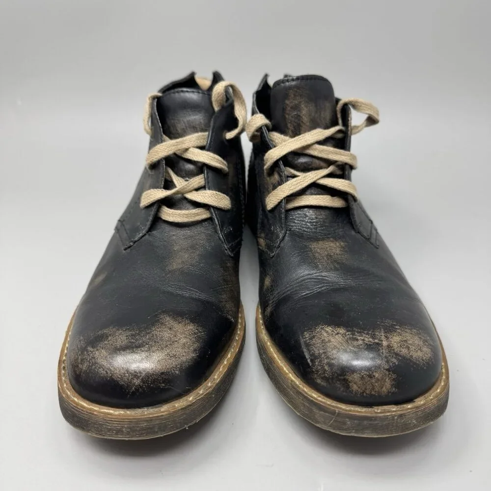 Bed Stu Mens Draco Chukka Boots Size 9 Brown Rustic Distressed Leather Lace Up
